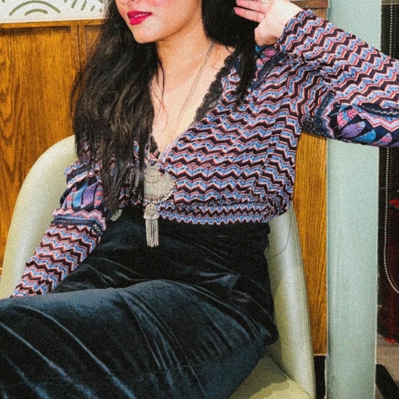 Boho print crop top - Picture 3 of 3